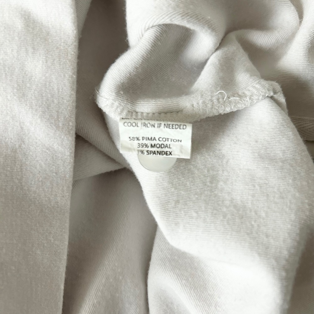 AYR The Cool Polo Shirt Pullover Pima Cotton Modal Seashell White Ivory Medium - Picture 6 of 6